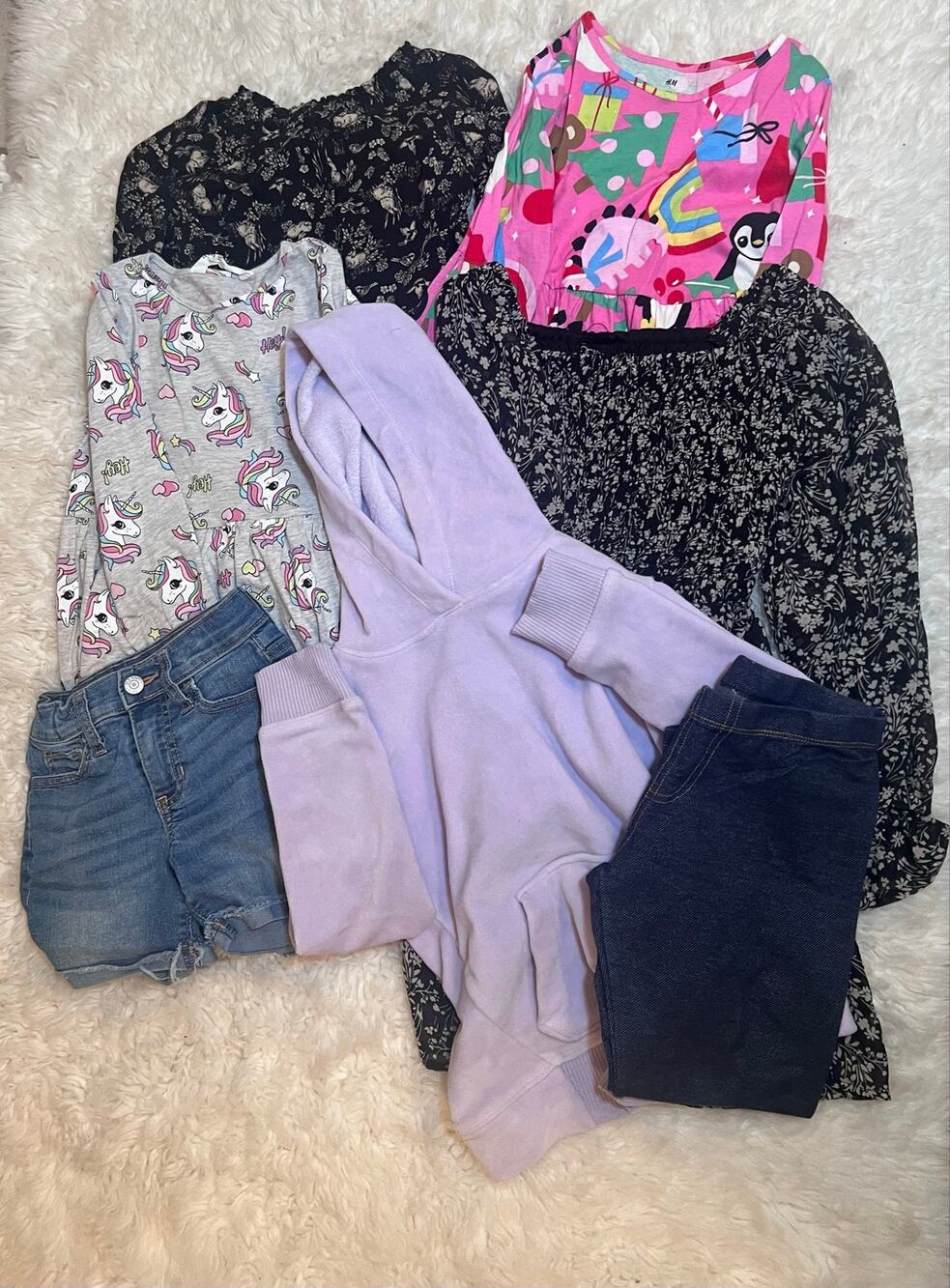 Girl's Size 6/7 7-Piece Mystery Clothing Bundle #300